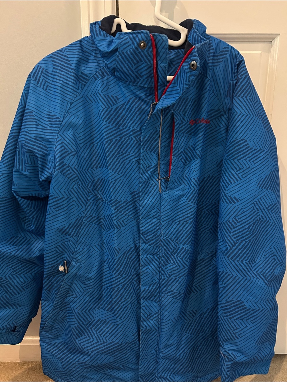 Columbia XL Kids Blue Geometric Ski Jacket